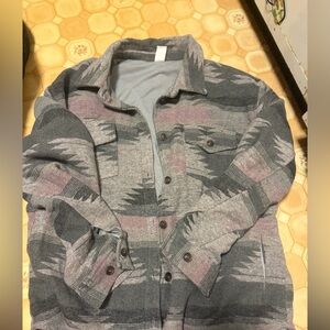 Women's Gray and Pink Utility Jacket